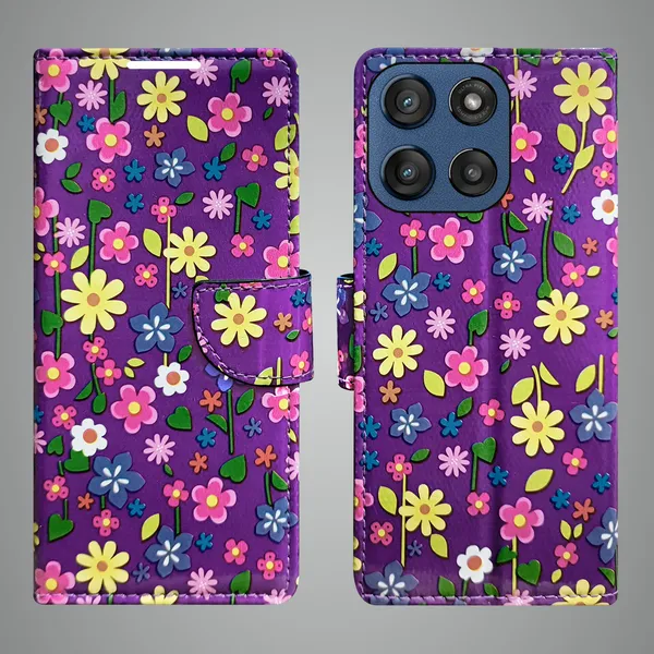 Purple_Artificial_Leather_See_Through_Design_Magnetic_Case_For_Moto_Edge_60_Stylus