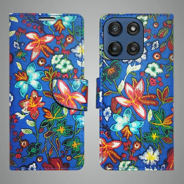 Blue_Artificial_Leather_See_Through_Design_Magnetic_Case_For_Moto_Edge_60_Stylus