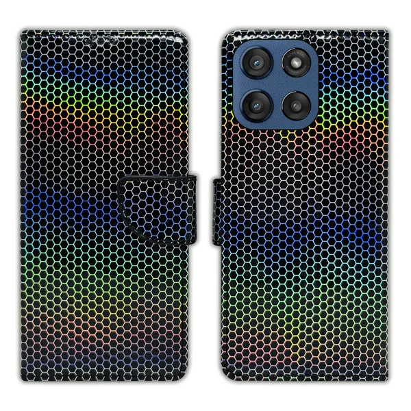 Multicolor_Artificial_Leather_See_Through_Design_Magnetic_Case_For_Moto_Edge_60_Stylus