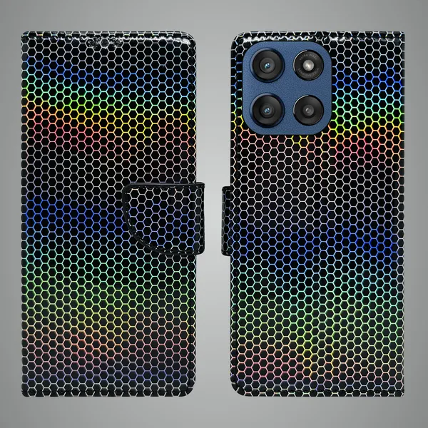 Multicolor_Artificial_Leather_See_Through_Design_Magnetic_Case_For_Moto_Edge_60_Stylus