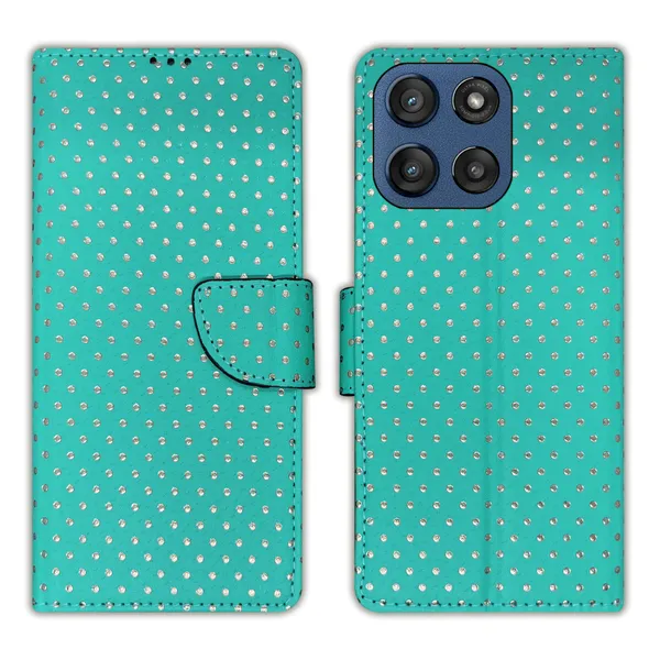 Green_Artificial_Leather_See_Through_Design_Magnetic_Case_For_Moto_Edge_60_Stylus