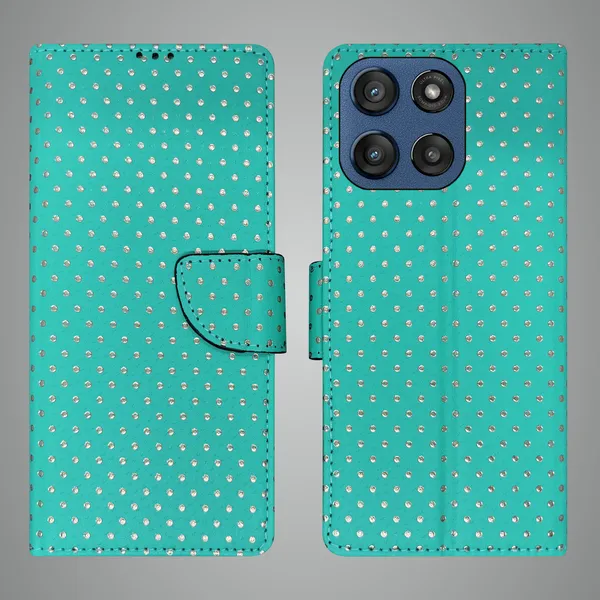 Green_Artificial_Leather_See_Through_Design_Magnetic_Case_For_Moto_Edge_60_Stylus