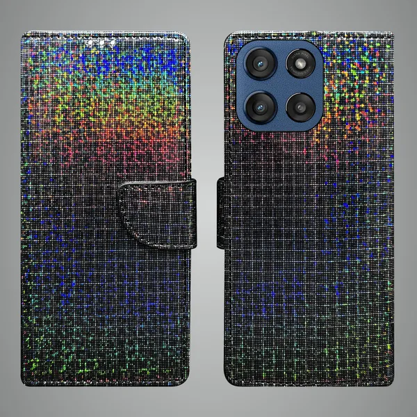 Multicolor_Artificial_Leather_See_Through_Design_Magnetic_Case_For_Moto_Edge_60_Stylus