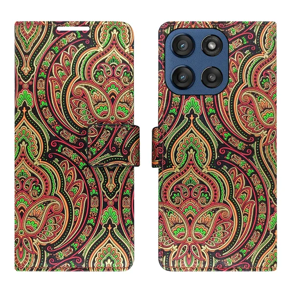 Green_Artificial_Leather_See_Through_Design_Magnetic_Case_For_Moto_Edge_60_Stylus