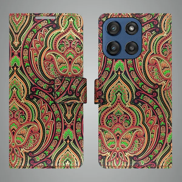 Green_Artificial_Leather_See_Through_Design_Magnetic_Case_For_Moto_Edge_60_Stylus
