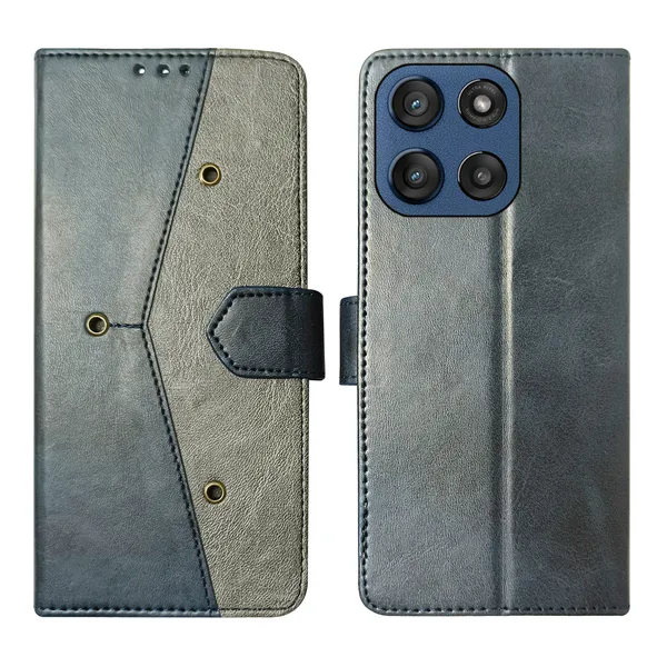 Blue_Artificial_Leather_See_Through_Design_Magnetic_Case_For_Moto_Edge_60_Stylus