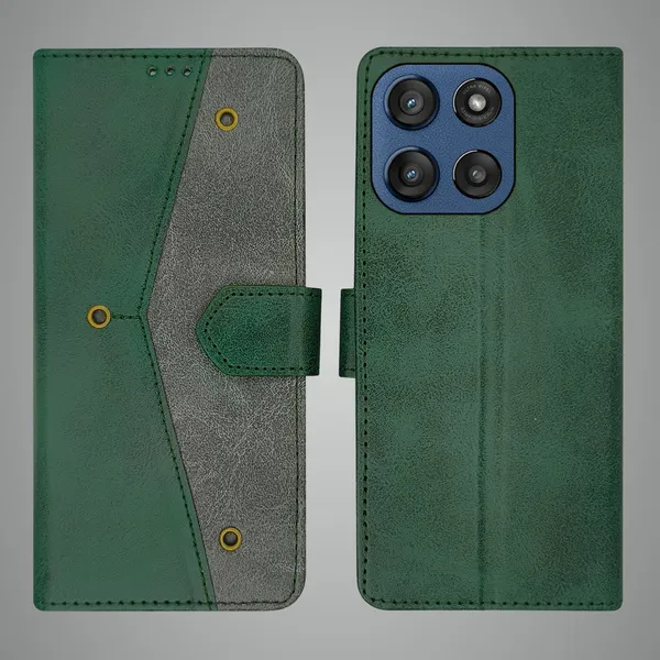 Green_Artificial_Leather_See_Through_Design_Magnetic_Case_For_Moto_Edge_60_Stylus