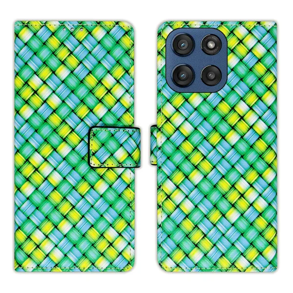 Green_Artificial_Leather_See_Through_Design_Magnetic_Case_For_Moto_Edge_60_Stylus