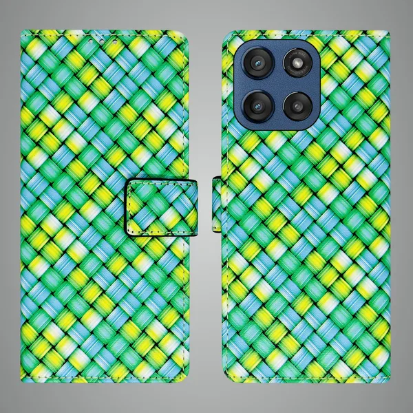 Green_Artificial_Leather_See_Through_Design_Magnetic_Case_For_Moto_Edge_60_Stylus