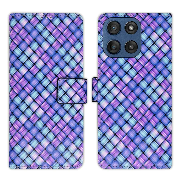 Purple_Artificial_Leather_See_Through_Design_Magnetic_Case_For_Moto_Edge_60_Stylus