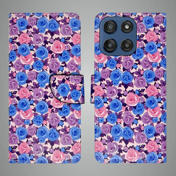Purple_Artificial_Leather_See_Through_Design_Magnetic_Case_For_Moto_Edge_60_Stylus