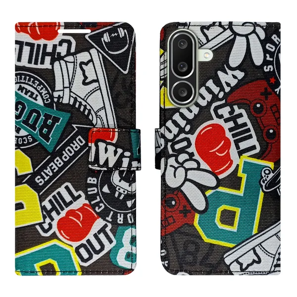 Black_Artificial_Leather_See_Through_Design_Magnetic_Case_For_Samsung_M56_5G