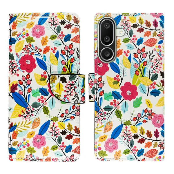 White_Artificial_Leather_See_Through_Design_Magnetic_Case_For_Samsung_M56_5G