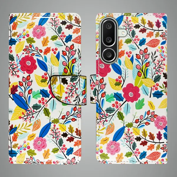 White_Artificial_Leather_See_Through_Design_Magnetic_Case_For_Samsung_M56_5G
