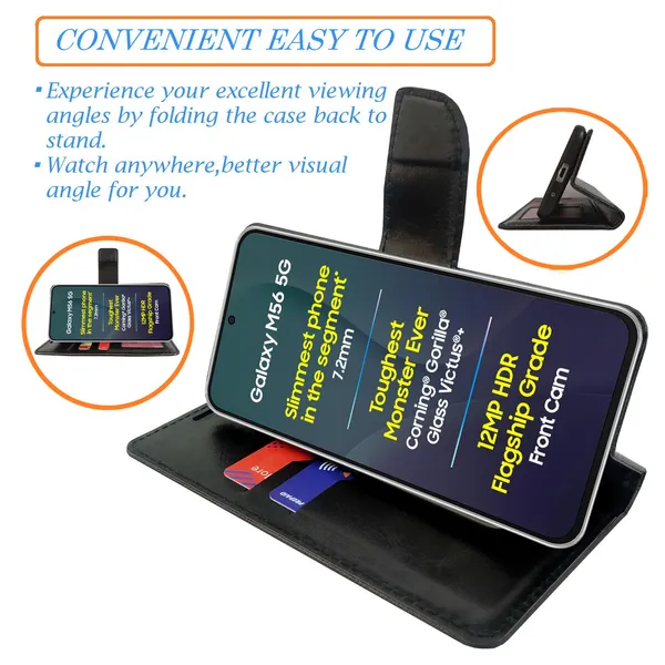 Multicolor_Artificial_Leather_See_Through_Design_Magnetic_Case_For_Samsung_M56_5G