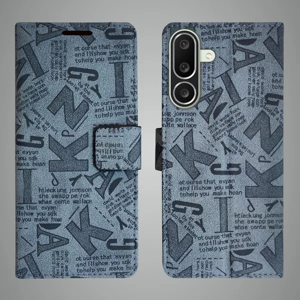 Grey_Artificial_Leather_See_Through_Design_Magnetic_Case_For_Samsung_M56_5G