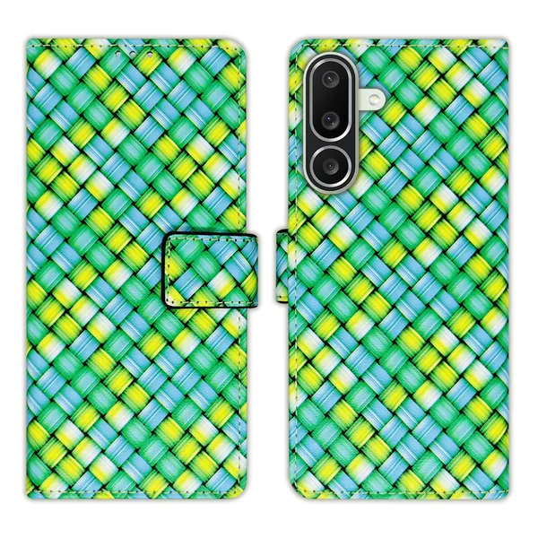 Green_Artificial_Leather_See_Through_Design_Magnetic_Case_For_Samsung_M56_5G