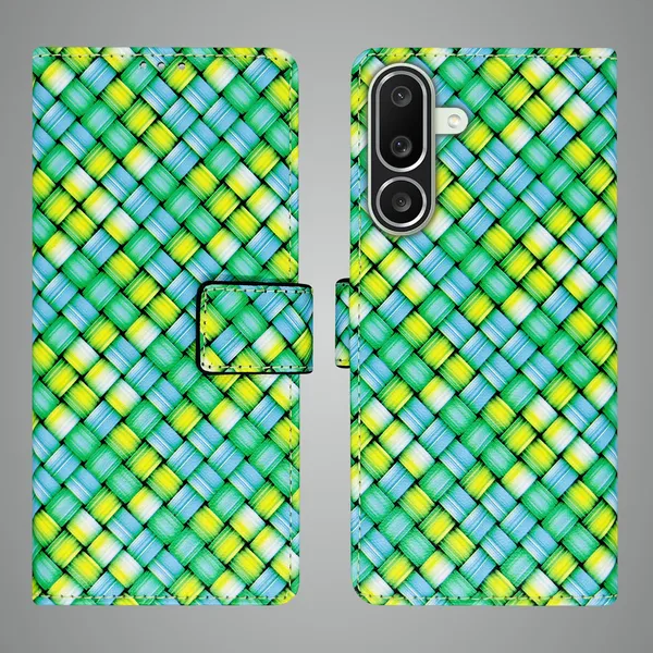 Green_Artificial_Leather_See_Through_Design_Magnetic_Case_For_Samsung_M56_5G
