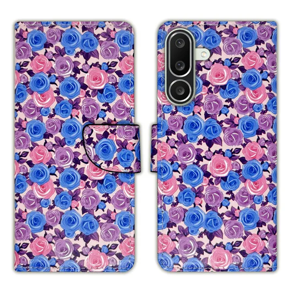 Purple_Artificial_Leather_See_Through_Design_Magnetic_Case_For_Samsung_M56_5G