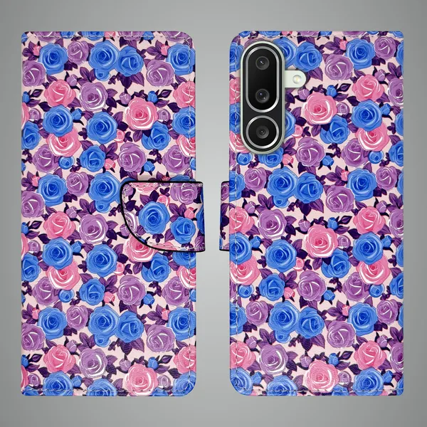 Purple_Artificial_Leather_See_Through_Design_Magnetic_Case_For_Samsung_M56_5G