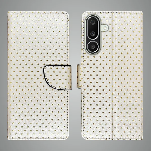 White_Artificial_Leather_See_Through_Design_Magnetic_Case_For_Samsung_M56_5G