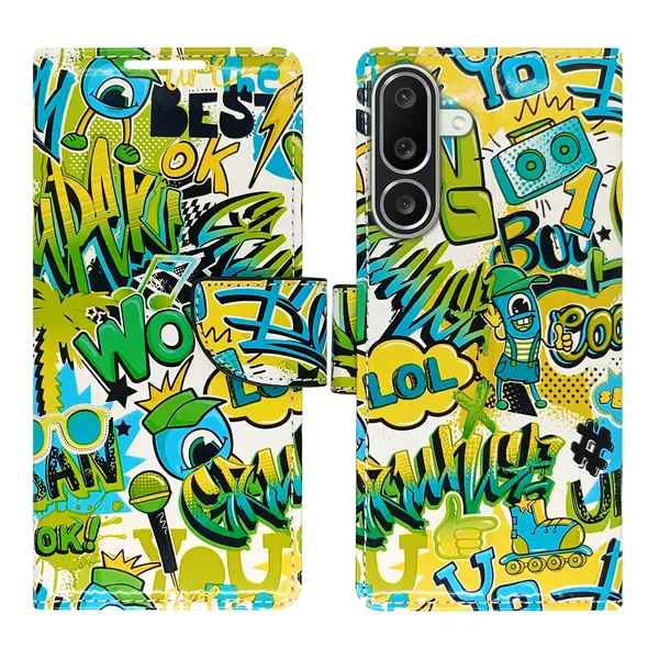 Green_Artificial_Leather_See_Through_Design_Magnetic_Case_For_Samsung_M56_5G