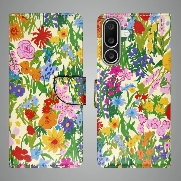 Yellow_Artificial_Leather_See_Through_Design_Magnetic_Case_For_Samsung_M56_5G