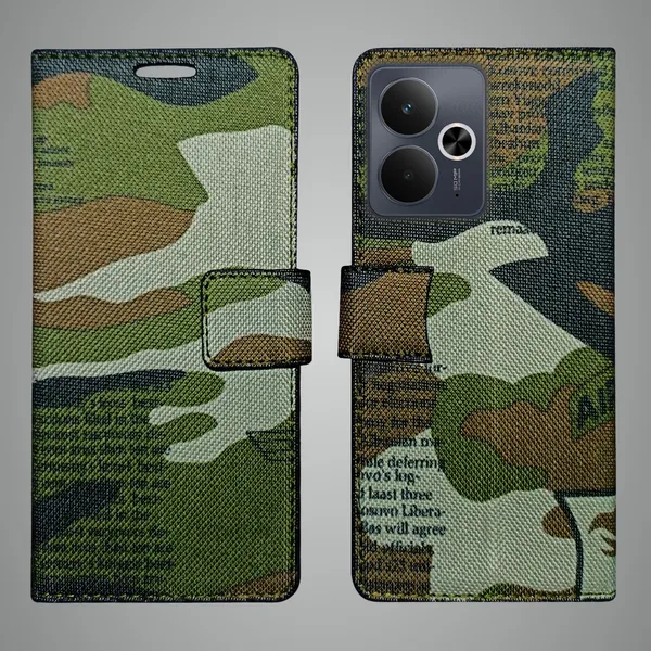 Multicolor_Artificial_Leather_See_Through_Design_Magnetic_Case_For_Realme_14T_5G