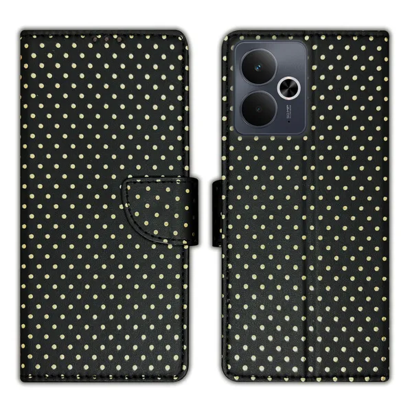 Black_Artificial_Leather_See_Through_Design_Magnetic_Case_For_Realme_14T_5G
