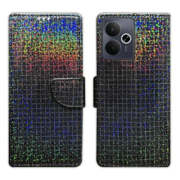 Multicolor_Artificial_Leather_See_Through_Design_Magnetic_Case_For_Realme_14T_5G