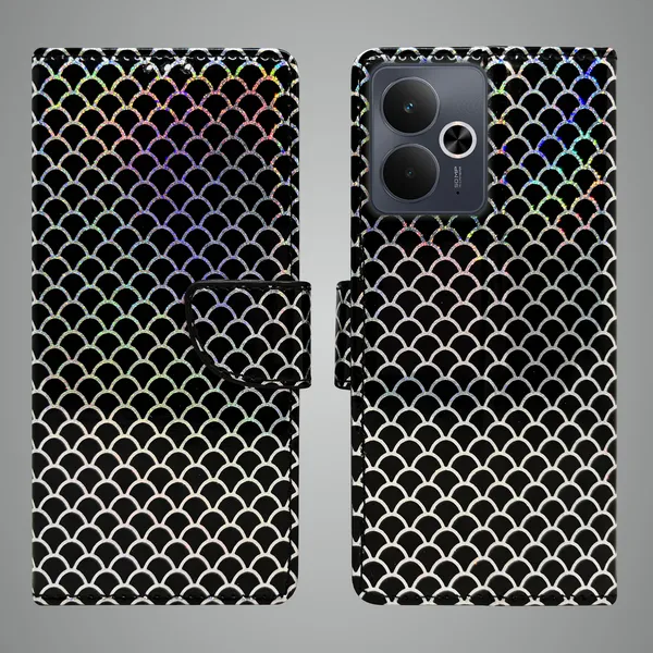 Multicolor_Artificial_Leather_See_Through_Design_Magnetic_Case_For_Realme_14T_5G
