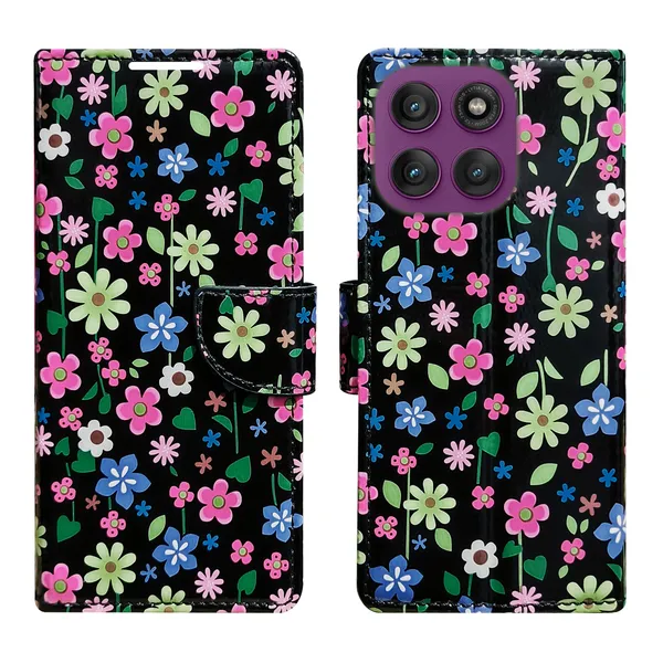 Black_Artificial_Leather_See_Through_Design_Magnetic_Case_For_Moto_Edge_60_Pro_5G