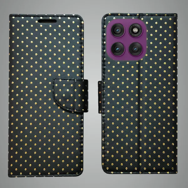 Black_Artificial_Leather_See_Through_Design_Magnetic_Case_For_Moto_Edge_60_Pro_5G