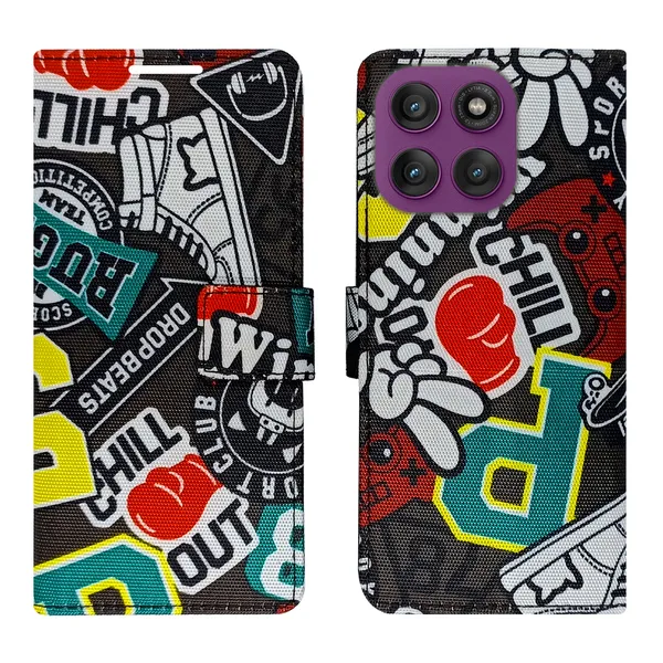 Black_Artificial_Leather_See_Through_Design_Magnetic_Case_For_Moto_Edge_60_Pro_5G