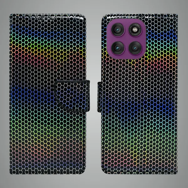 Multicolor_Artificial_Leather_See_Through_Design_Magnetic_Case_For_Moto_Edge_60_Pro_5G