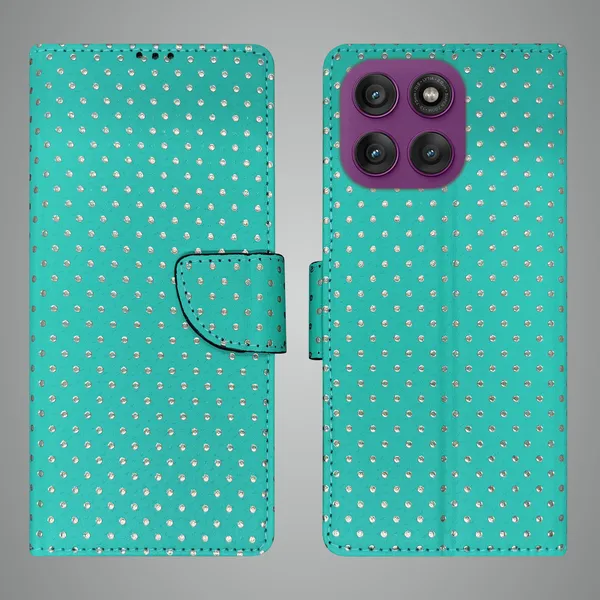 Green_Artificial_Leather_See_Through_Design_Magnetic_Case_For_Moto_Edge_60_Pro_5G