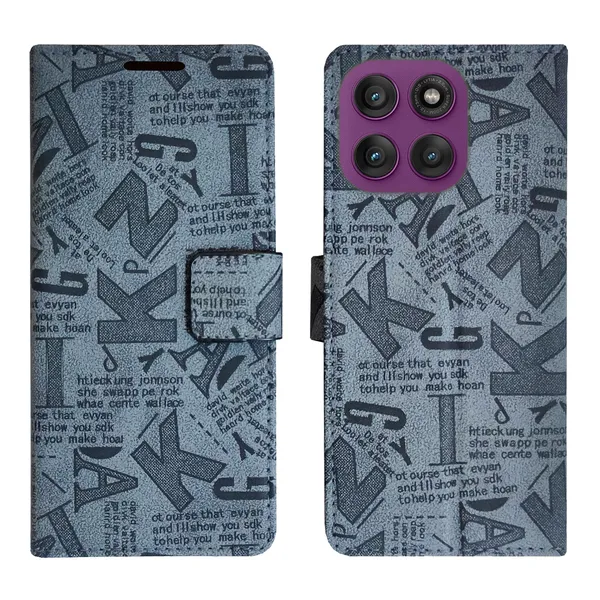 Grey_Artificial_Leather_See_Through_Design_Magnetic_Case_For_Moto_Edge_60_Pro_5G