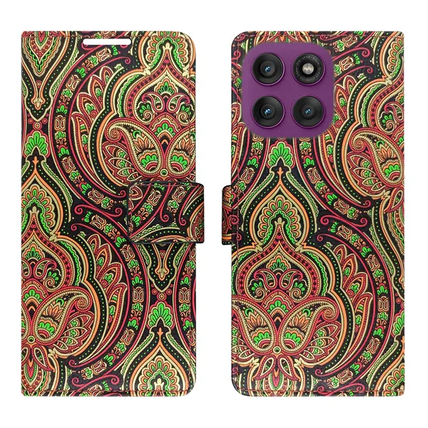 Green_Artificial_Leather_See_Through_Design_Magnetic_Case_For_Moto_Edge_60_Pro_5G