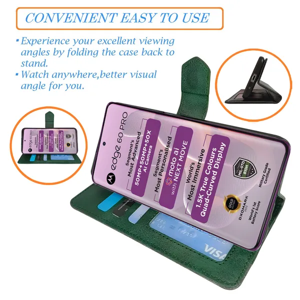 Green_Artificial_Leather_See_Through_Design_Magnetic_Case_For_Moto_Edge_60_Pro_5G