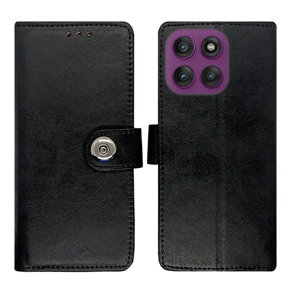 Black_Artificial_Leather_See_Through_Design_Magnetic_Case_For_Moto_Edge_60_Pro_5G