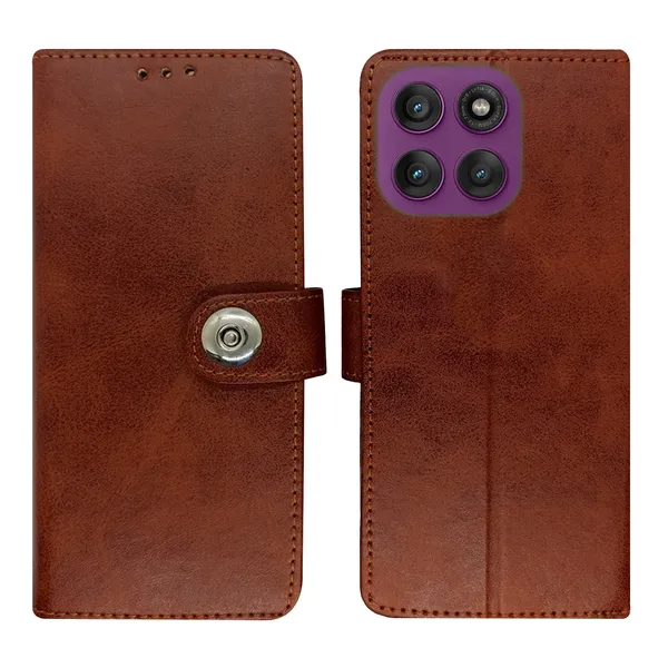 Brown_Artificial_Leather_See_Through_Design_Magnetic_Case_For_Moto_Edge_60_Pro_5G