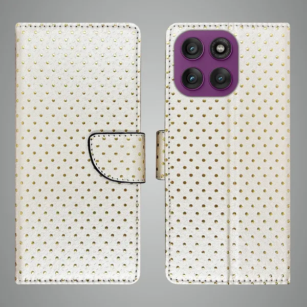 White_Artificial_Leather_See_Through_Design_Magnetic_Case_For_Moto_Edge_60_Pro_5G