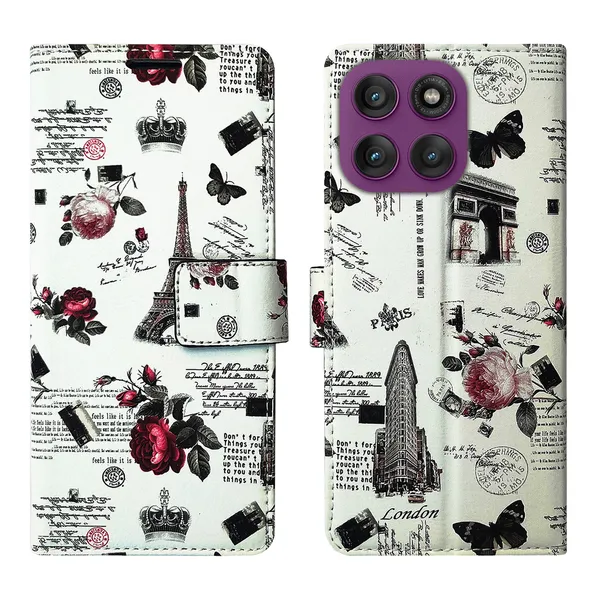 White_Artificial_Leather_See_Through_Design_Magnetic_Case_For_Moto_Edge_60_Pro_5G