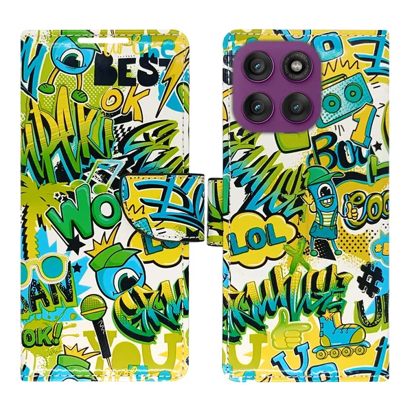 Green_Artificial_Leather_See_Through_Design_Magnetic_Case_For_Moto_Edge_60_Pro_5G