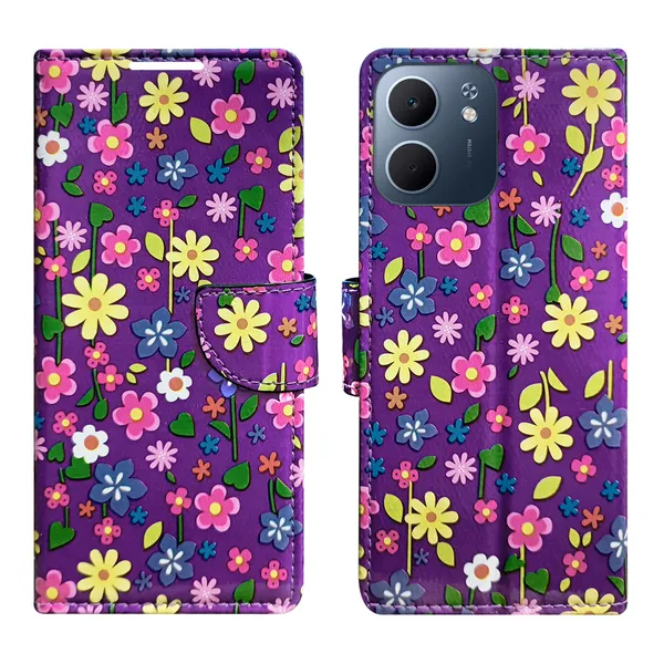 Purple_Artificial_Leather_See_Through_Design_Magnetic_Case_For_Oppo_A5x_5G