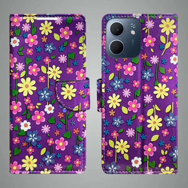 Purple_Artificial_Leather_See_Through_Design_Magnetic_Case_For_Oppo_A5x_5G
