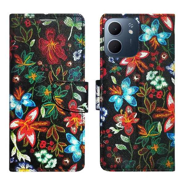 Black_Artificial_Leather_See_Through_Design_Magnetic_Case_For_Oppo_A5x_5G