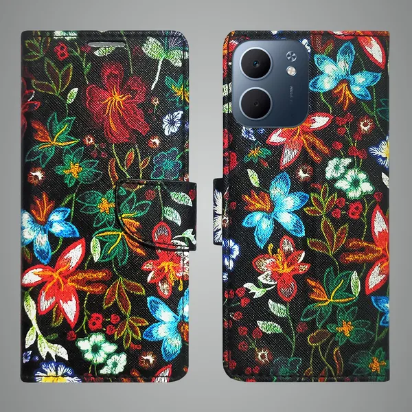 Black_Artificial_Leather_See_Through_Design_Magnetic_Case_For_Oppo_A5x_5G