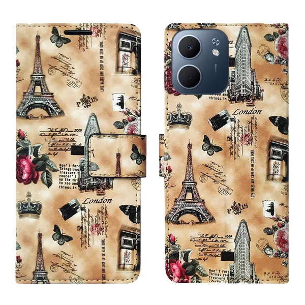Brown_Artificial_Leather_See_Through_Design_Magnetic_Case_For_Oppo_A5x_5G