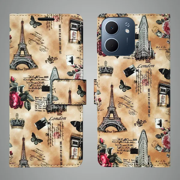 Brown_Artificial_Leather_See_Through_Design_Magnetic_Case_For_Oppo_A5x_5G
